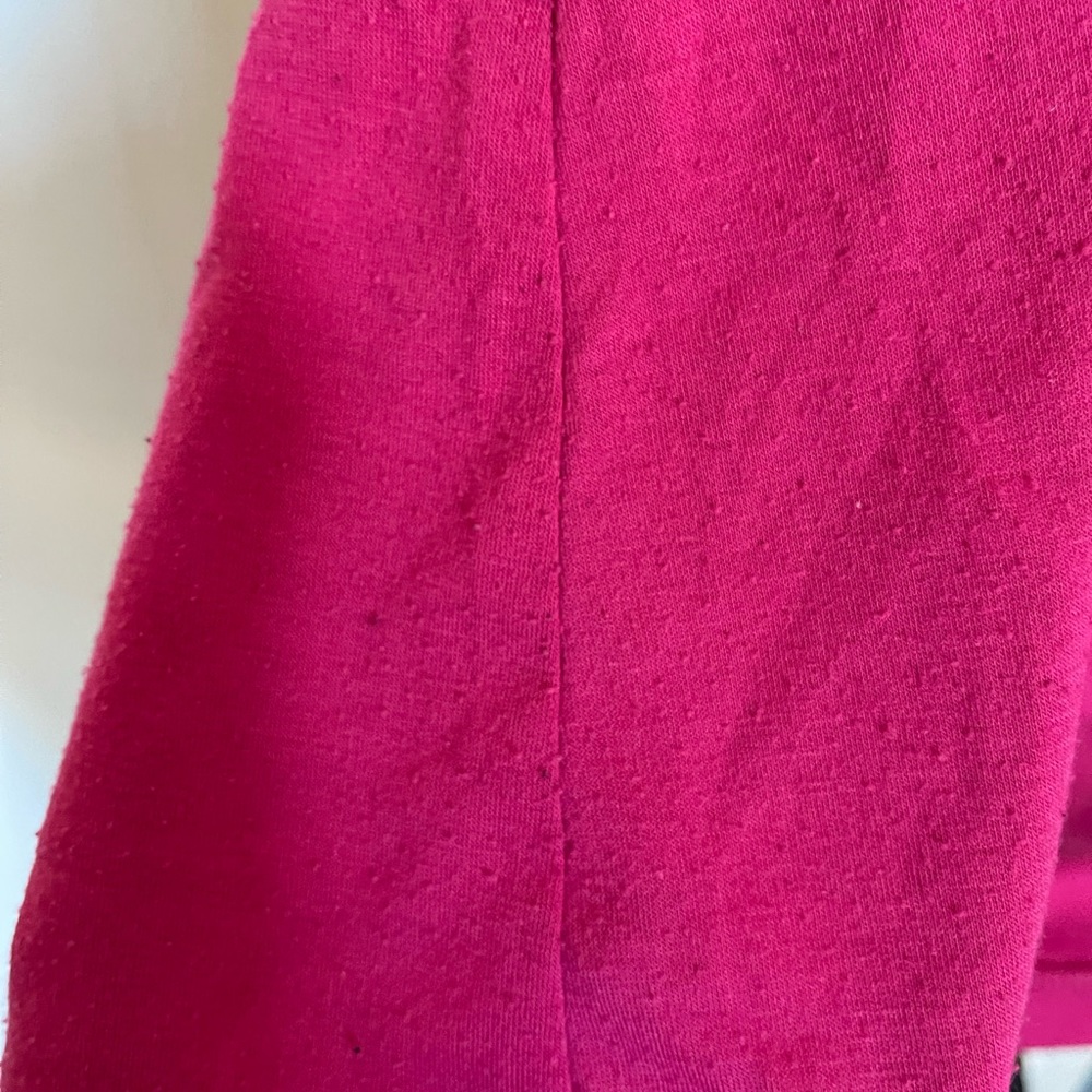 A pink artsy summer shirt.  Worn a bit. - Picture 3 of 3